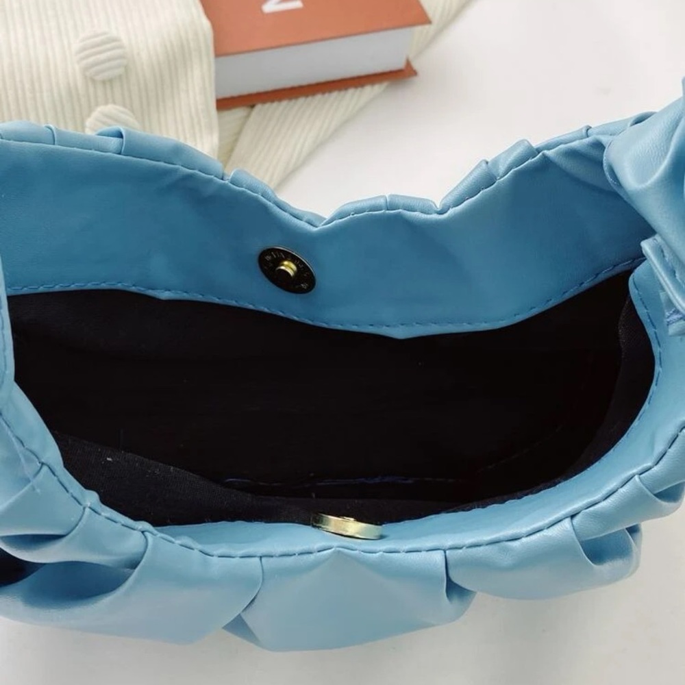 Blue Ruched Purse - Picture 3 of 4